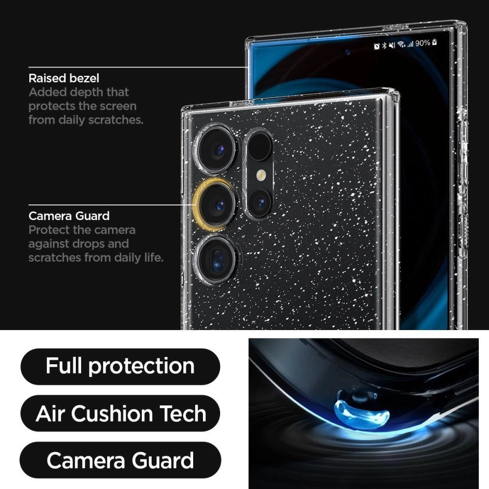 Husa Spigen Liquid Crystal Samsung s24 Ultra Transparenta cu Sclipici - 1 | YEO